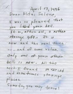 Take Lots of Pictures--Bells Letter pg 1 4-1996